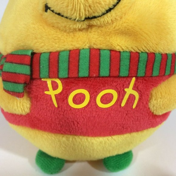 TY Beanie Ballz Disney Winnie the Pooh Plush Christmas Winter Holiday Scarf 5" - Picture 2 of 9